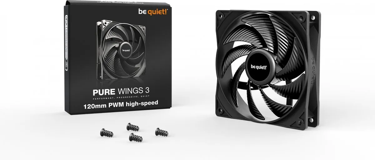 be quiet! Pure Wings 3 BL106 120mm Ventilator - Zwart
