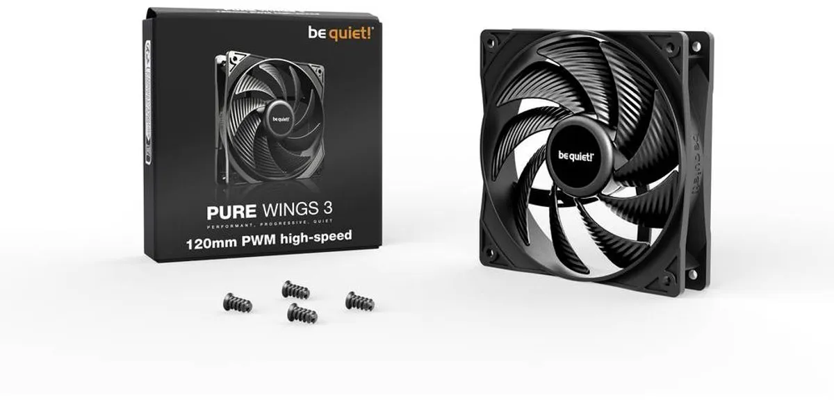 be quiet! Pure Wings 3 BL106 120mm Ventilator - Zwart