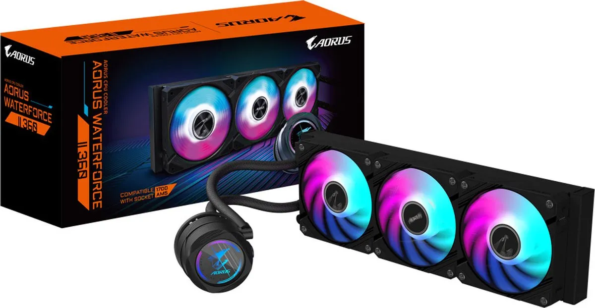 Gigabyte AORUS Waterforce II 360 - 3x 120mm ARGB - Zwart