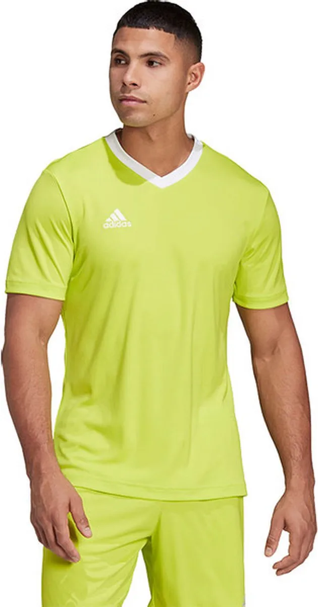 adidas Entrada 22 Shirt Heren - Fluogeel/Wit M