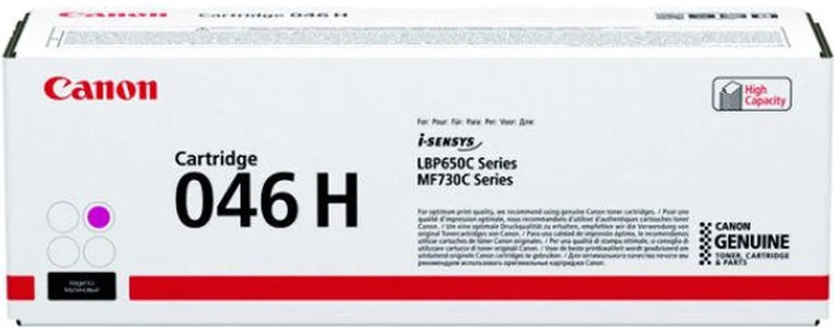 Canon CRG-046H Magenta Tonercartridge - 5.000 pagina's - Rood