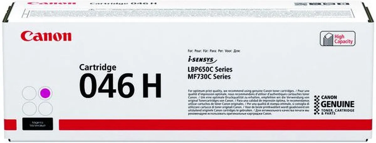 Canon CRG-046H Magenta Tonercartridge - 5.000 pagina's - Rood