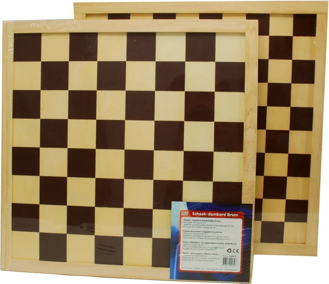 HOT Games Schaak-Dambord Bruin 40cm