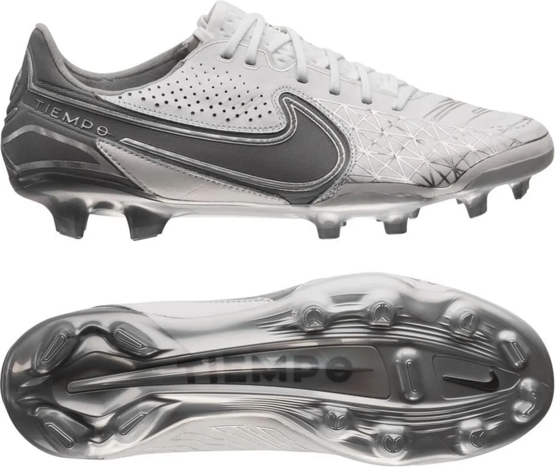 Nike Tiempo Legend 9 Elite FG - Maat 36 - Wit/Zilver