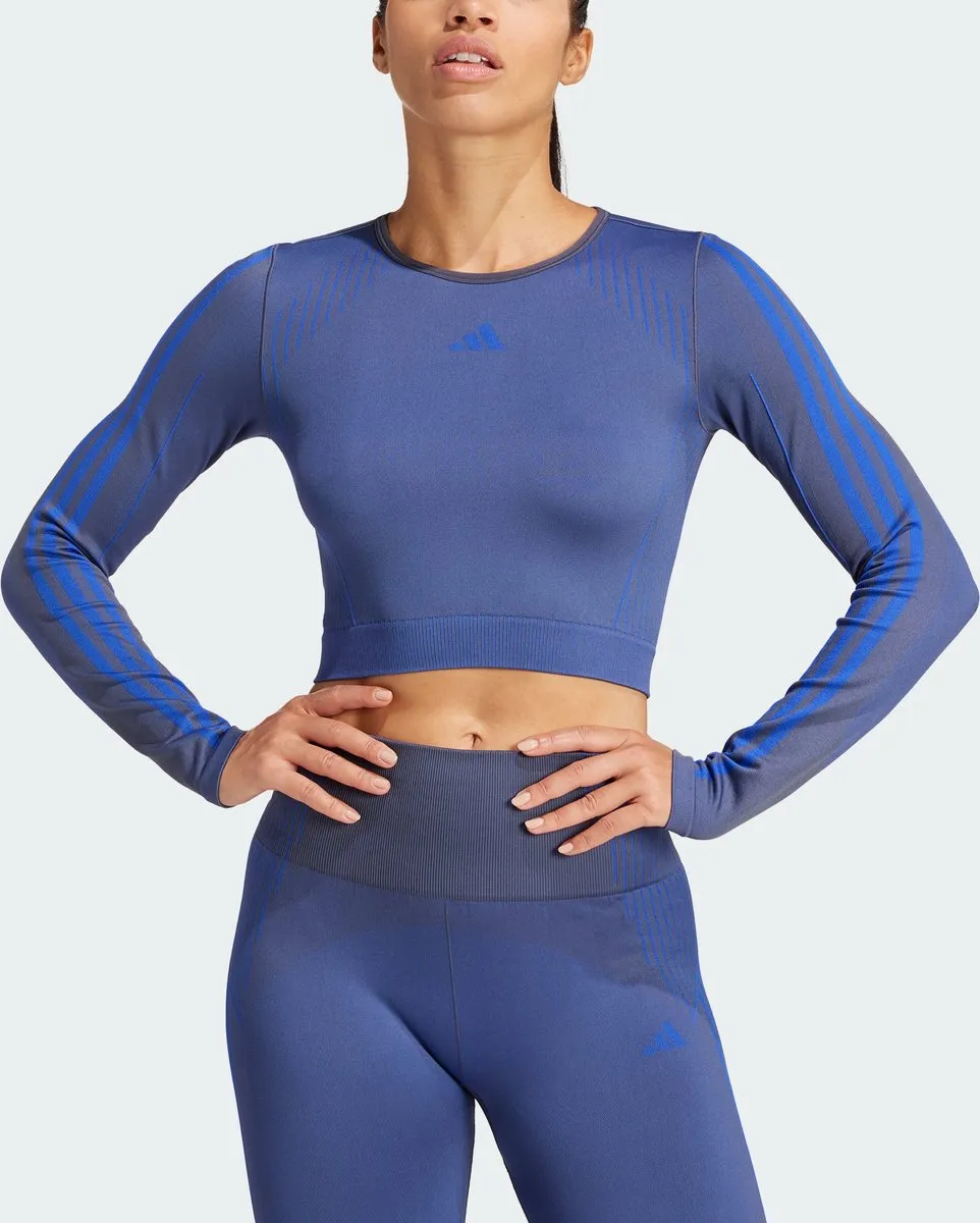 adidas Performance Knit Longsleeve IX6995 - Blauw - XS