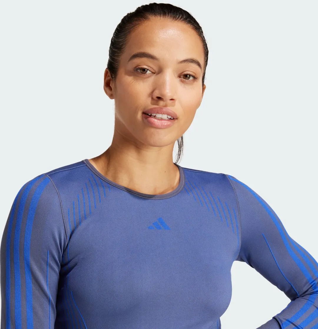 adidas Performance Knit Longsleeve IX6995 - Blauw - XS