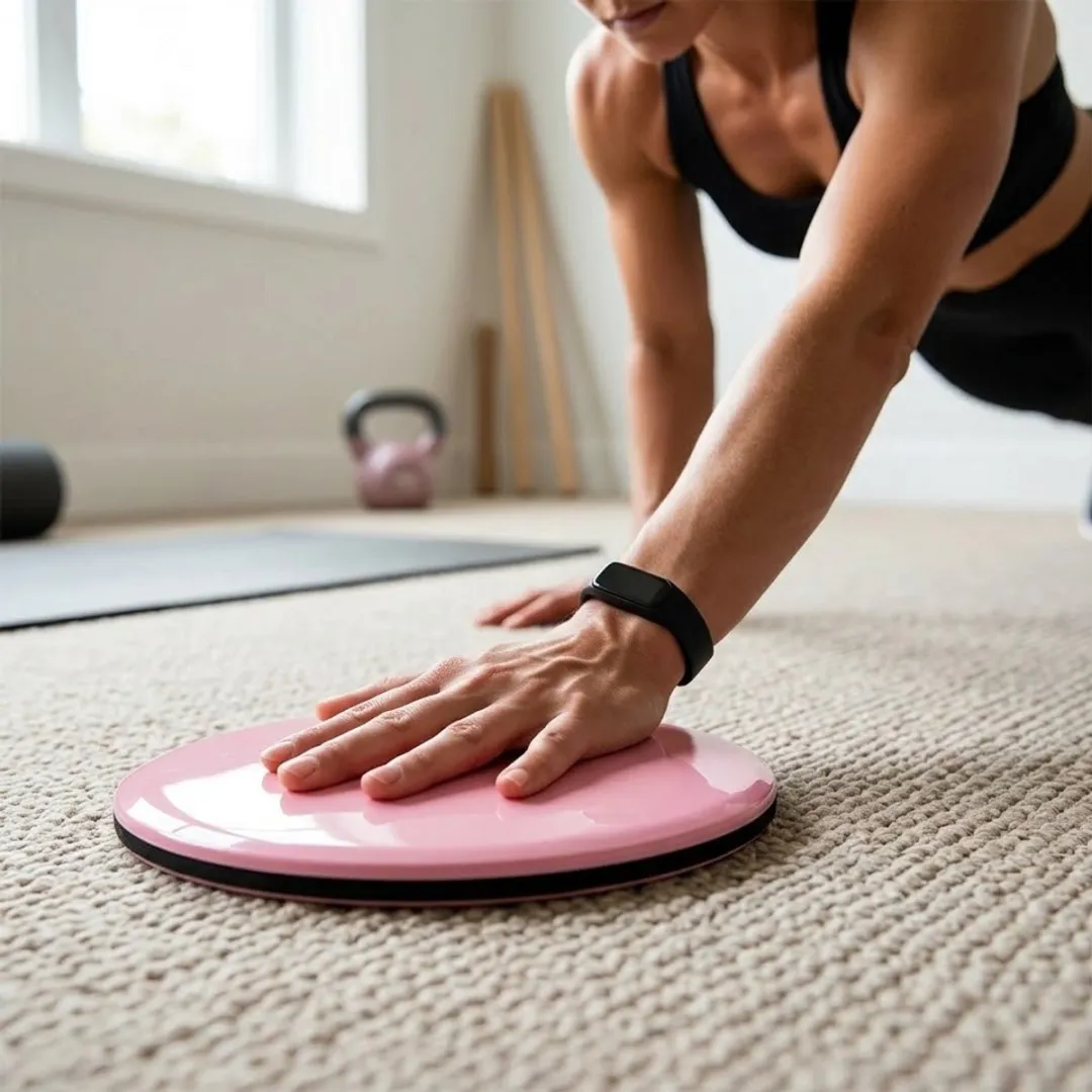 NUVEX Roze Fitness Glijschijven Set - 2 Stuks