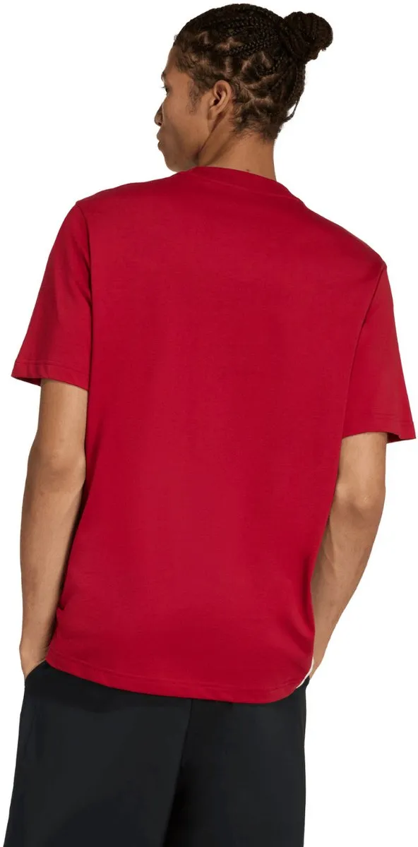 adidas Essentials 3 Stripes T-shirt Heren - M - Rood