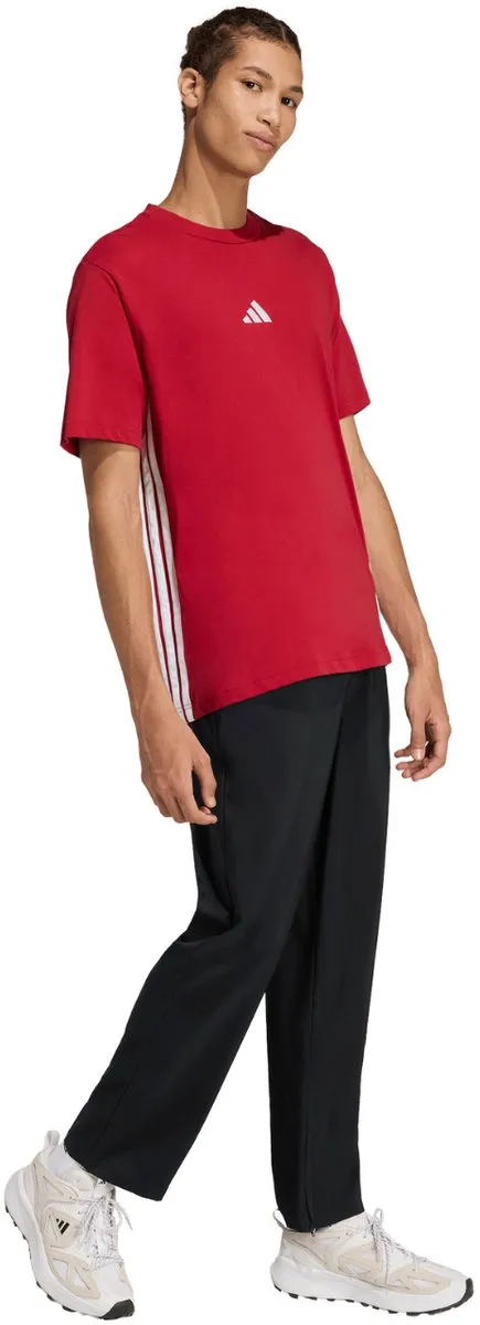 adidas Essentials 3 Stripes T-shirt Heren - M - Rood