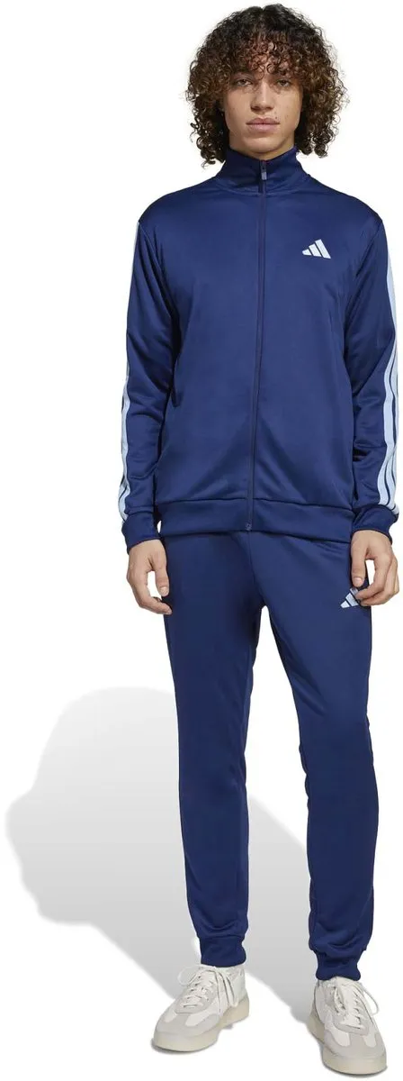 Adidas M 3S Ft Tt Ts Trainingspak - Blauw