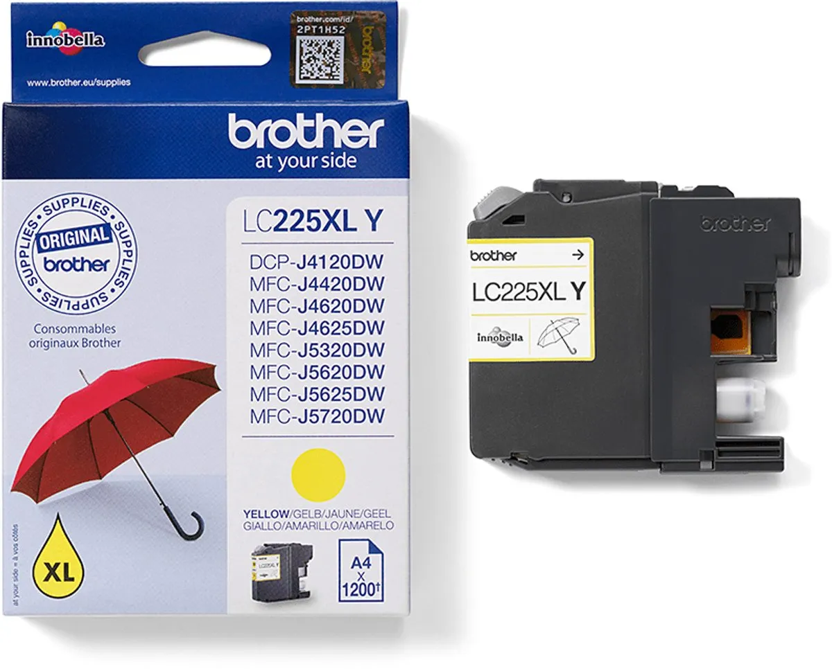 Brother LC-225XL Inktcartridge Geel - 1200 pagina's