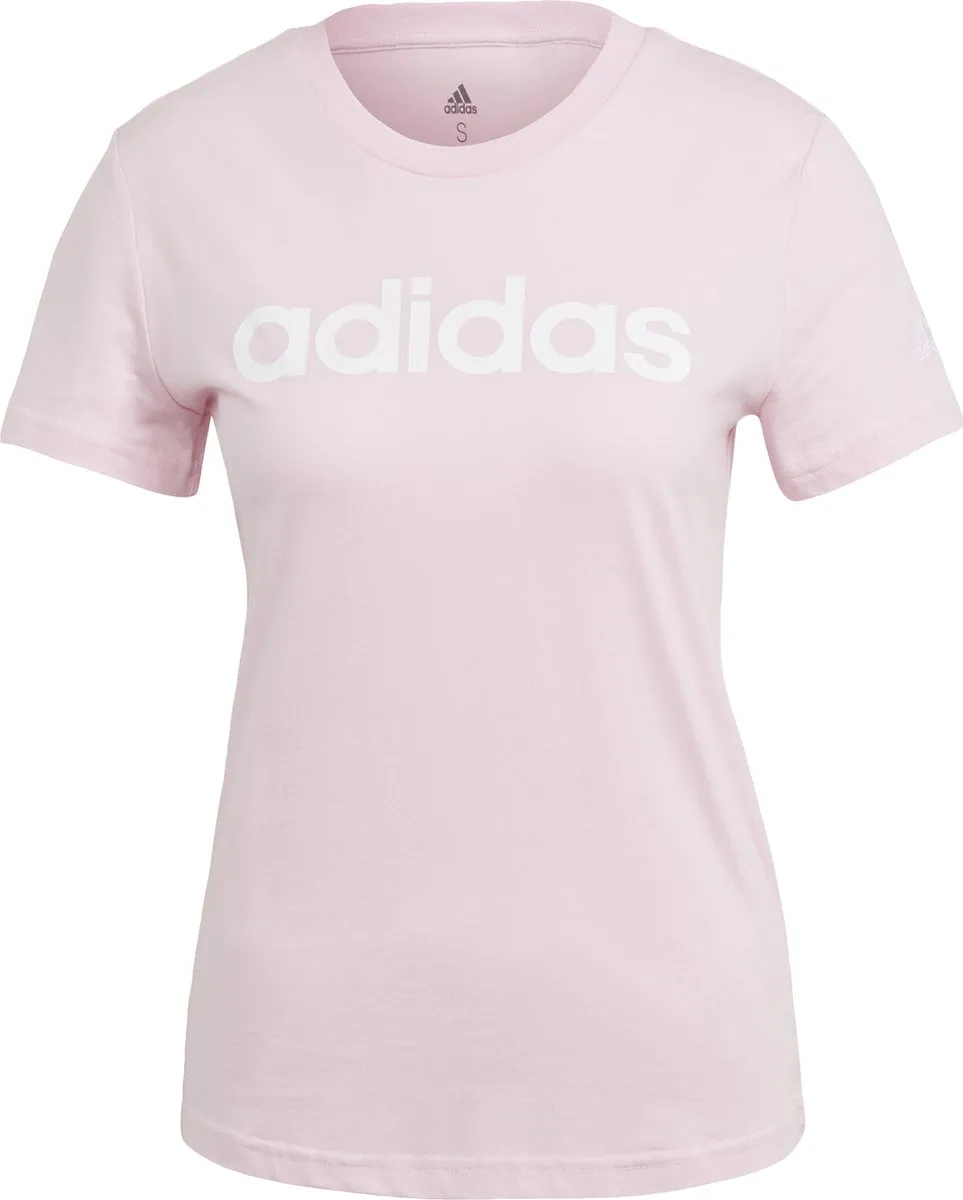 adidas Essentials Slim Logo T-shirt GL0771 - Roze - XS