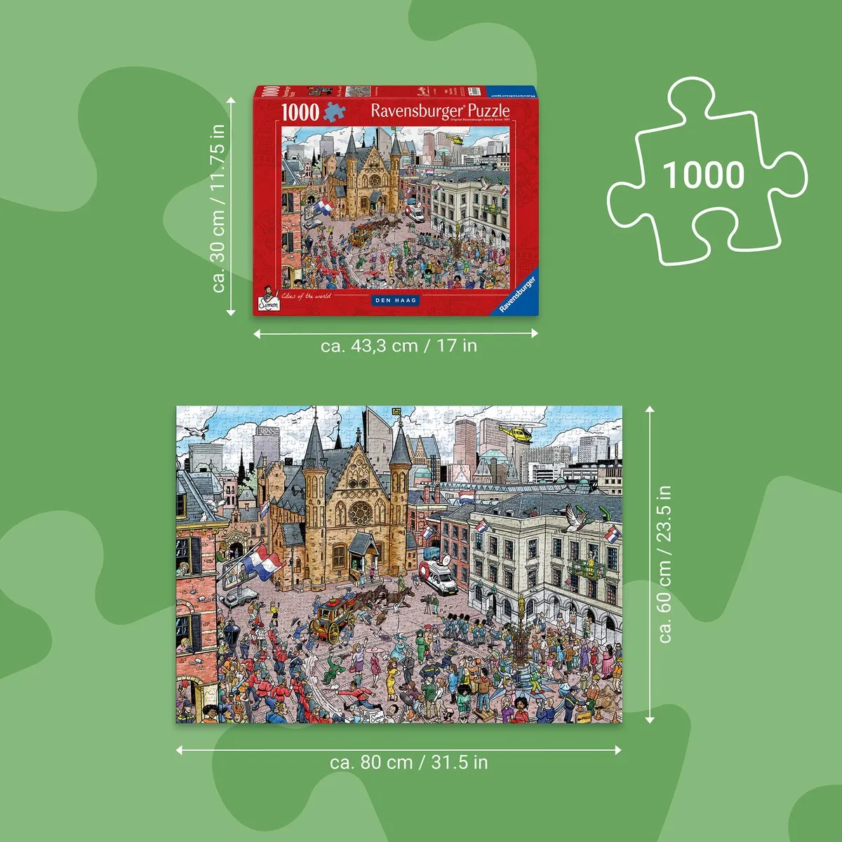 Ravensburger Cities of the World Den Haag Legpuzzel 1000 Stuks - MPN 120018025