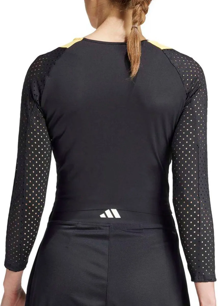 Adidas Pro T-shirt Lange Mouwen Wit/Zwart S