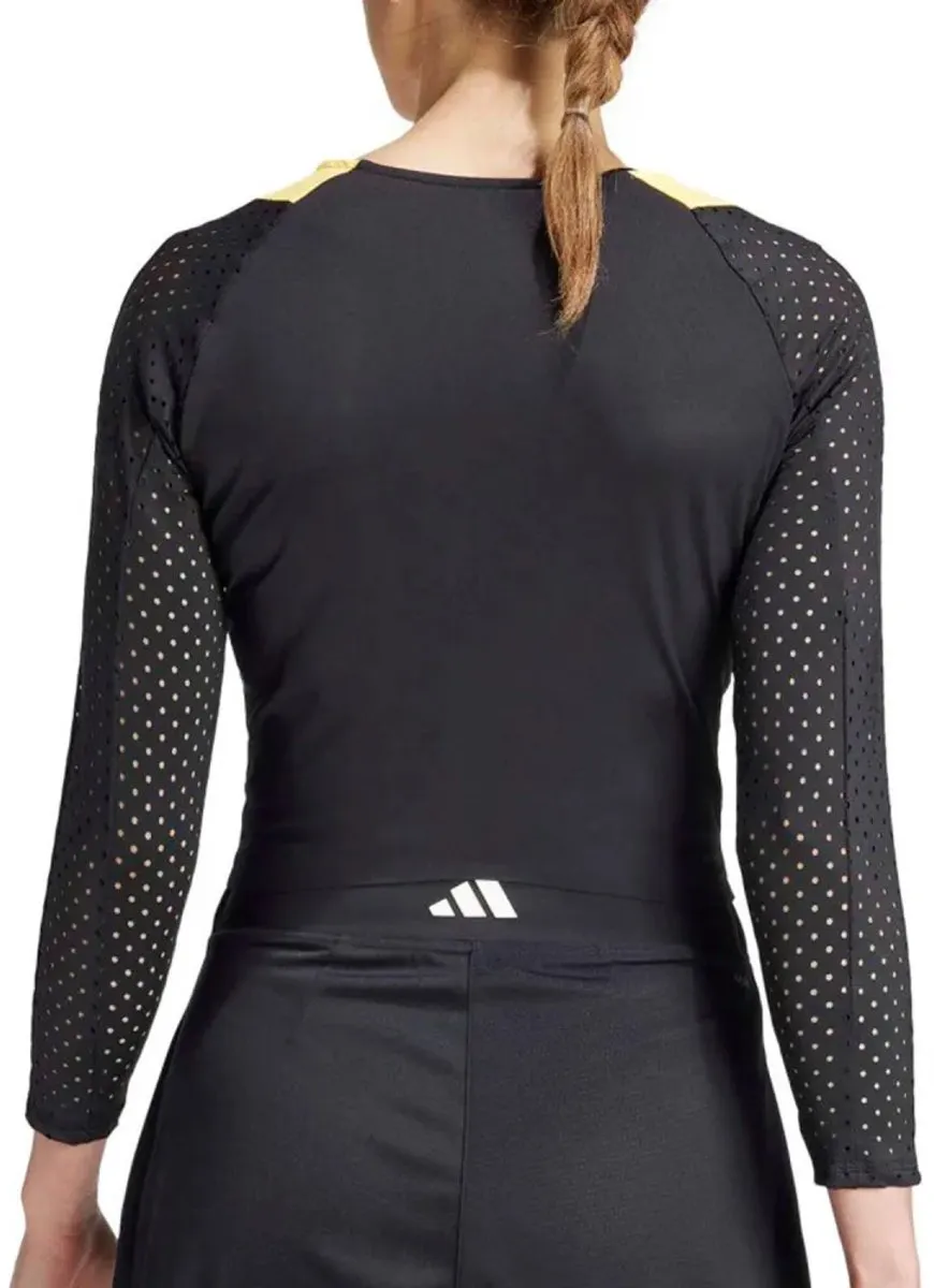 Adidas Pro T-shirt Lange Mouwen Wit/Zwart S