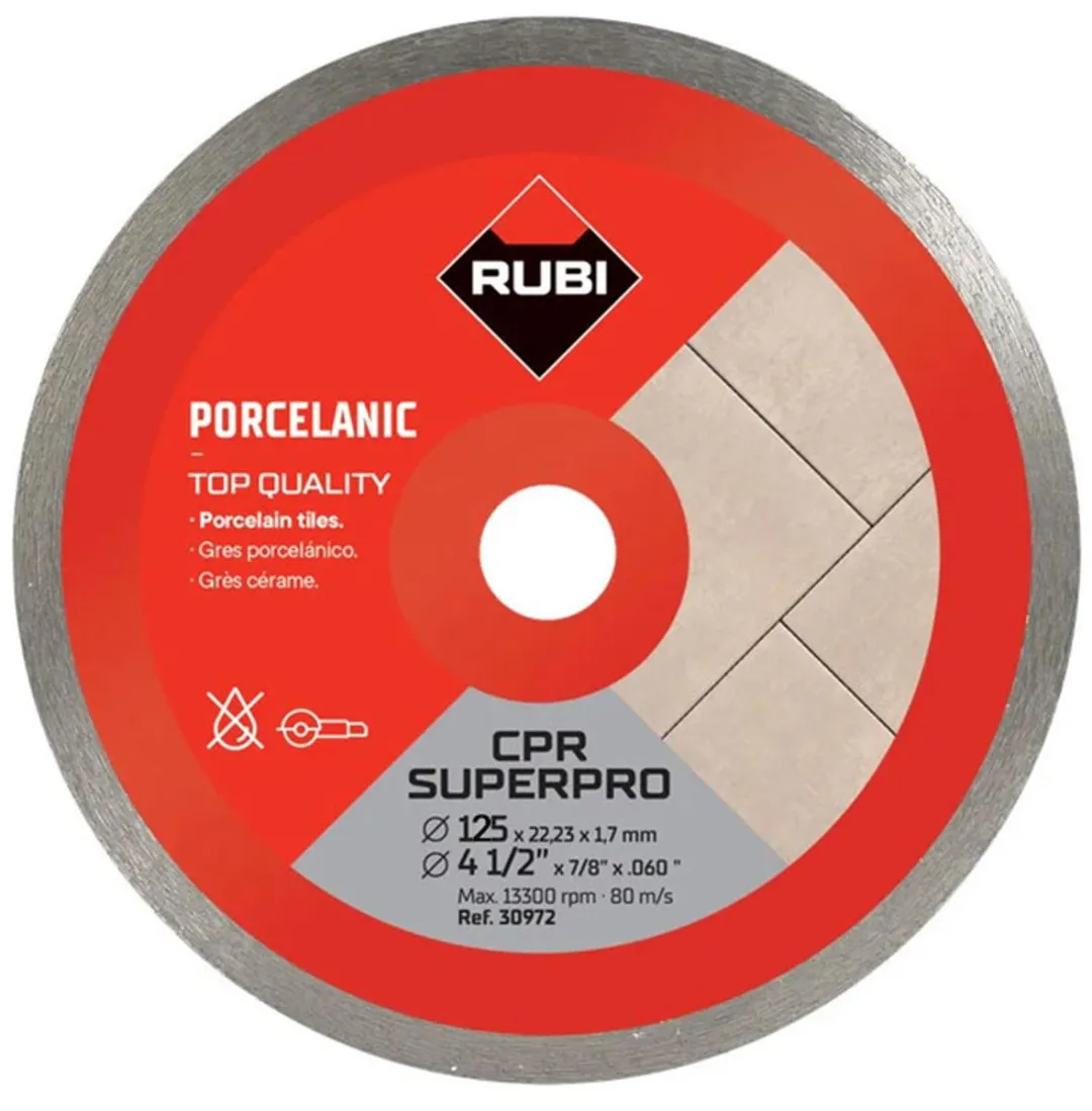 Rubi CPR 125 Superpro Diamantschijf Porseleingres 125mm