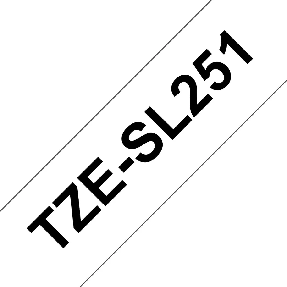 Brother TZe TZESL251 Labeltape Zelflaminerend Wit 24mm