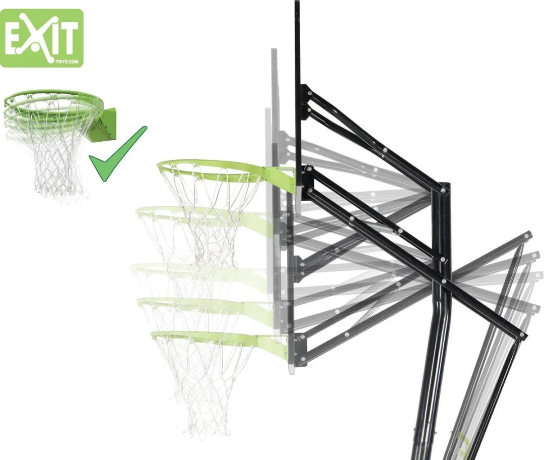 EXIT Galaxy Basketbalbord Groen/Zwart - Grondmontage