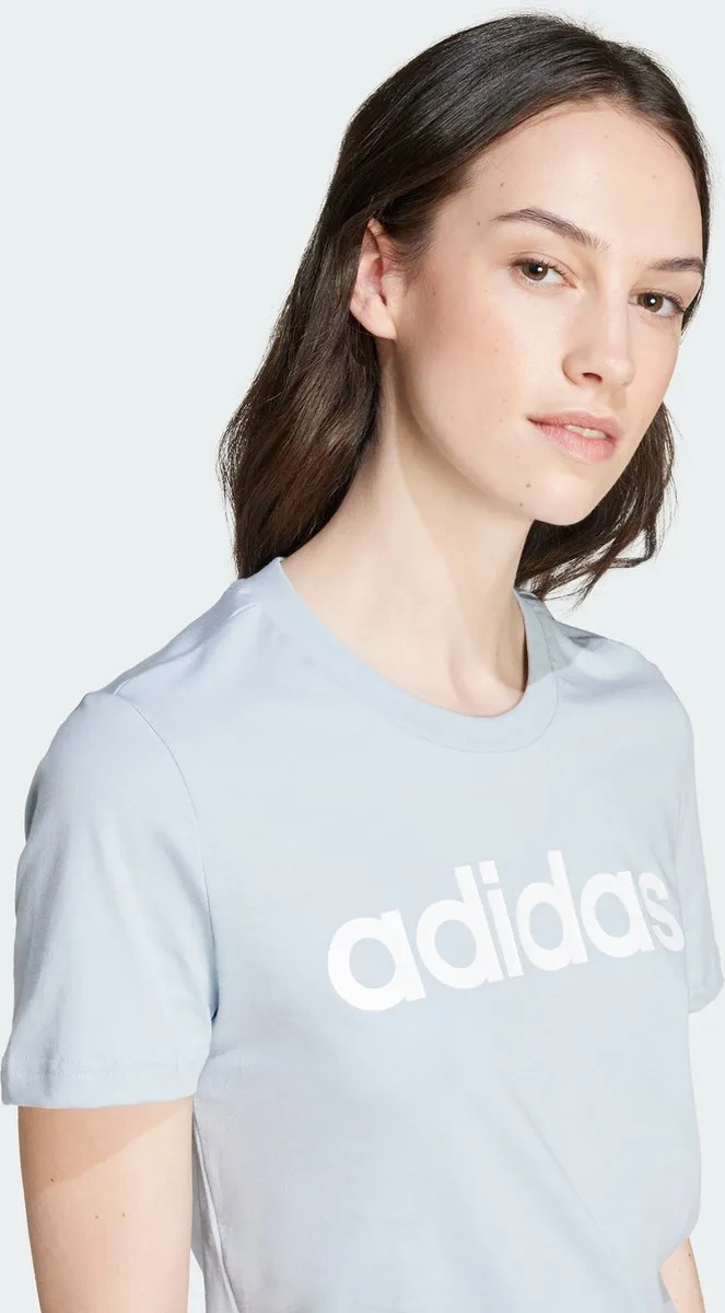adidas Essentials Slim Logo T-shirt IY9188 - Blauw - XS