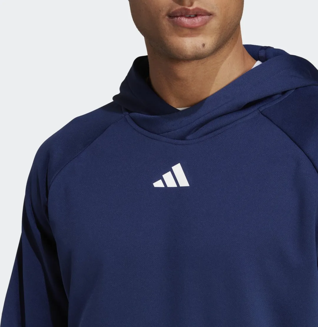 adidas Train Icons 3-Stripes Hoodie - Heren - Blauw - 2XL