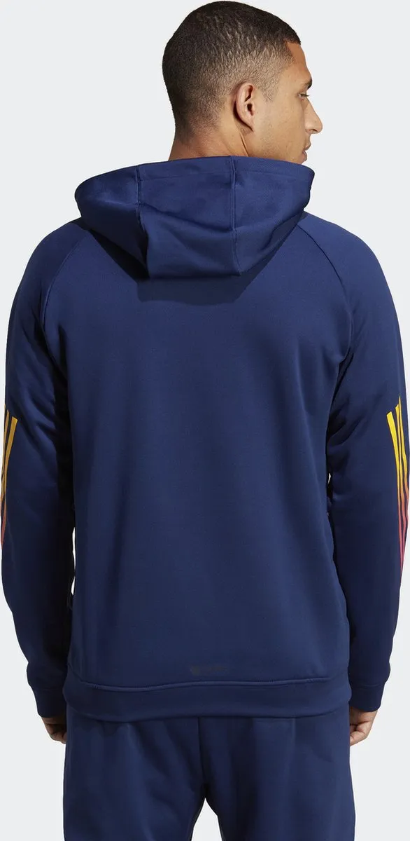 adidas Train Icons 3-Stripes Hoodie - Heren - Blauw - 2XL
