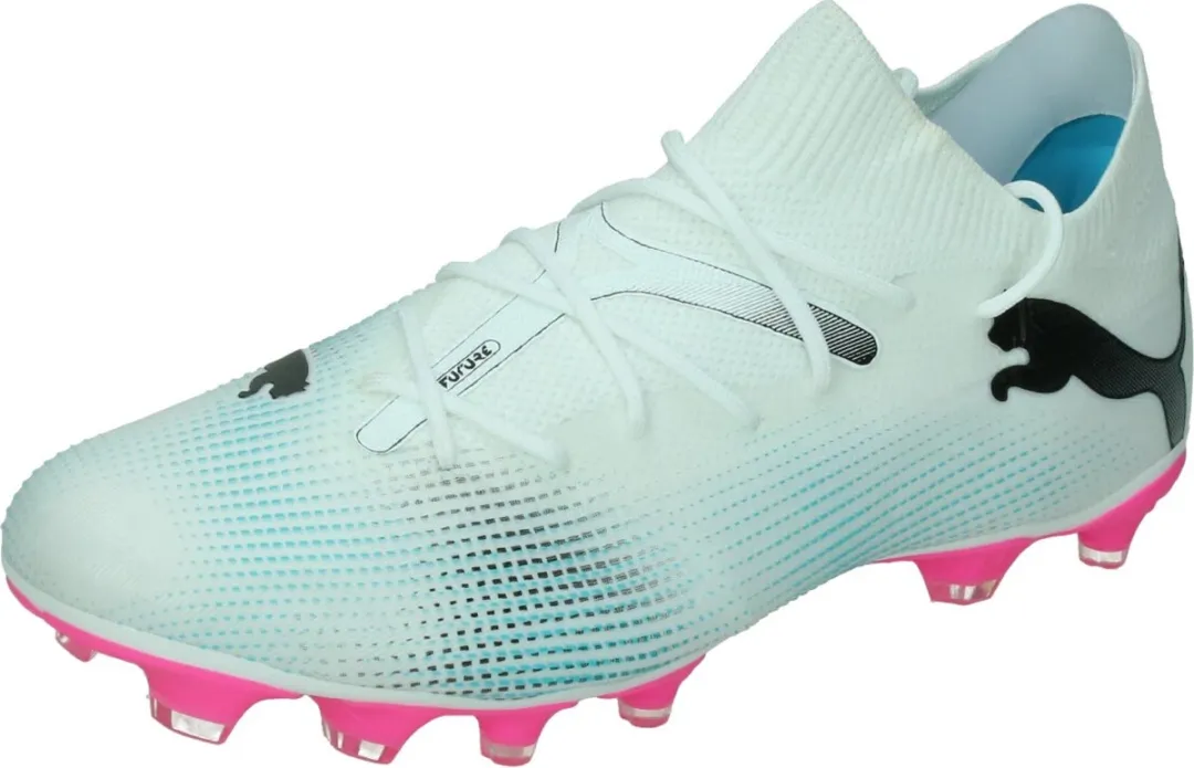 PUMA Future 7 Match FG/AG Heren Sportschoenen 46 - Wit/Zwart/Poison Pink