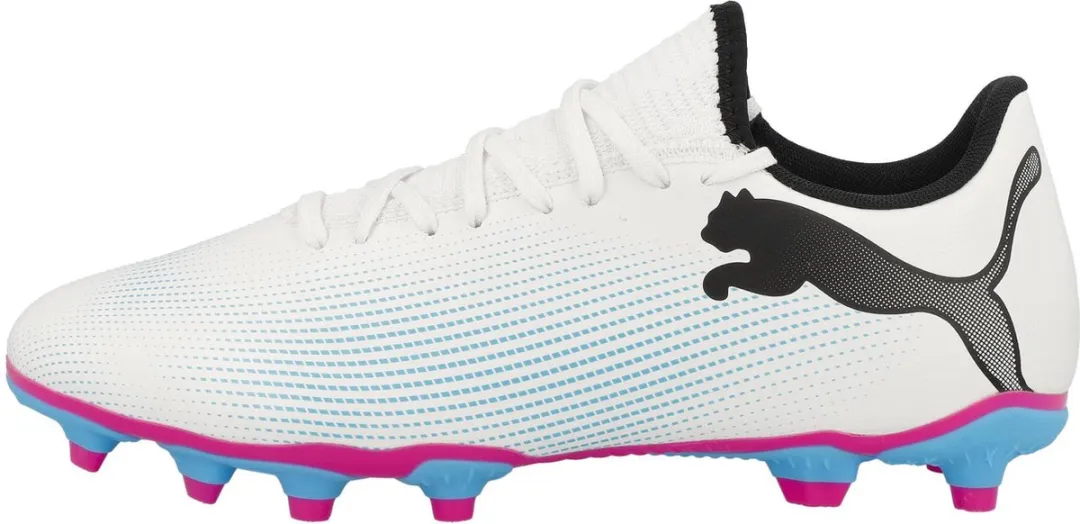 PUMA Future 7 Play FG/AG Heren Sportschoenen 44.5 - Wit/Zwart/Poison Pink