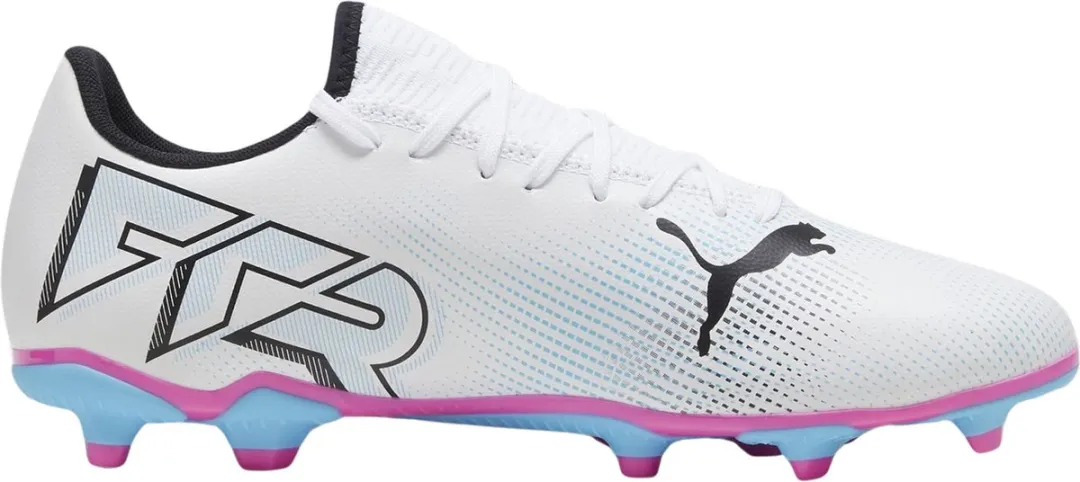 PUMA Future 7 Play FG/AG Heren Sportschoenen 44.5 - Wit/Zwart/Poison Pink