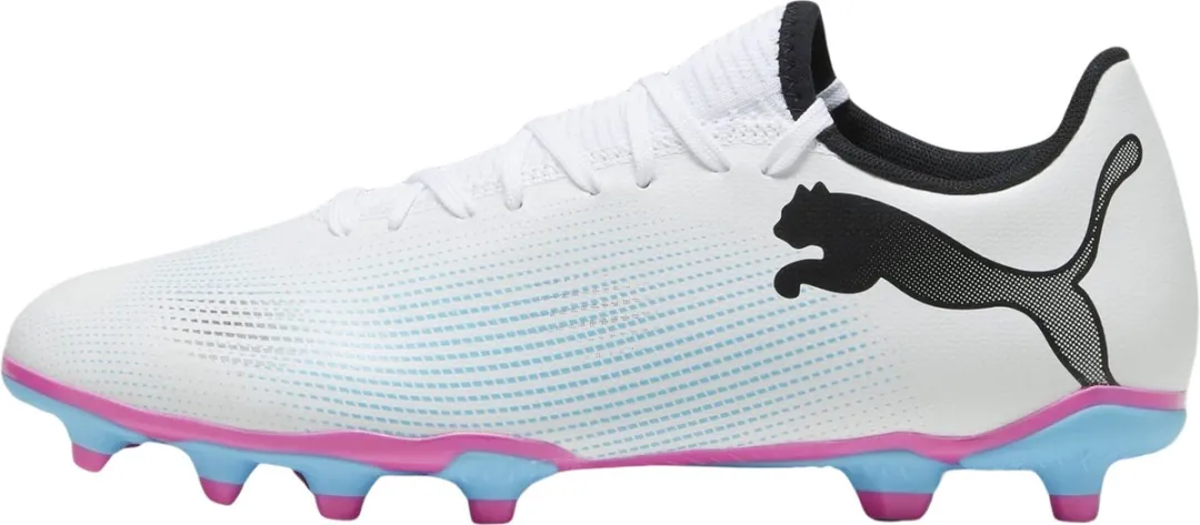 PUMA Future 7 Play FG/AG Heren Sportschoenen 44.5 - Wit/Zwart/Poison Pink