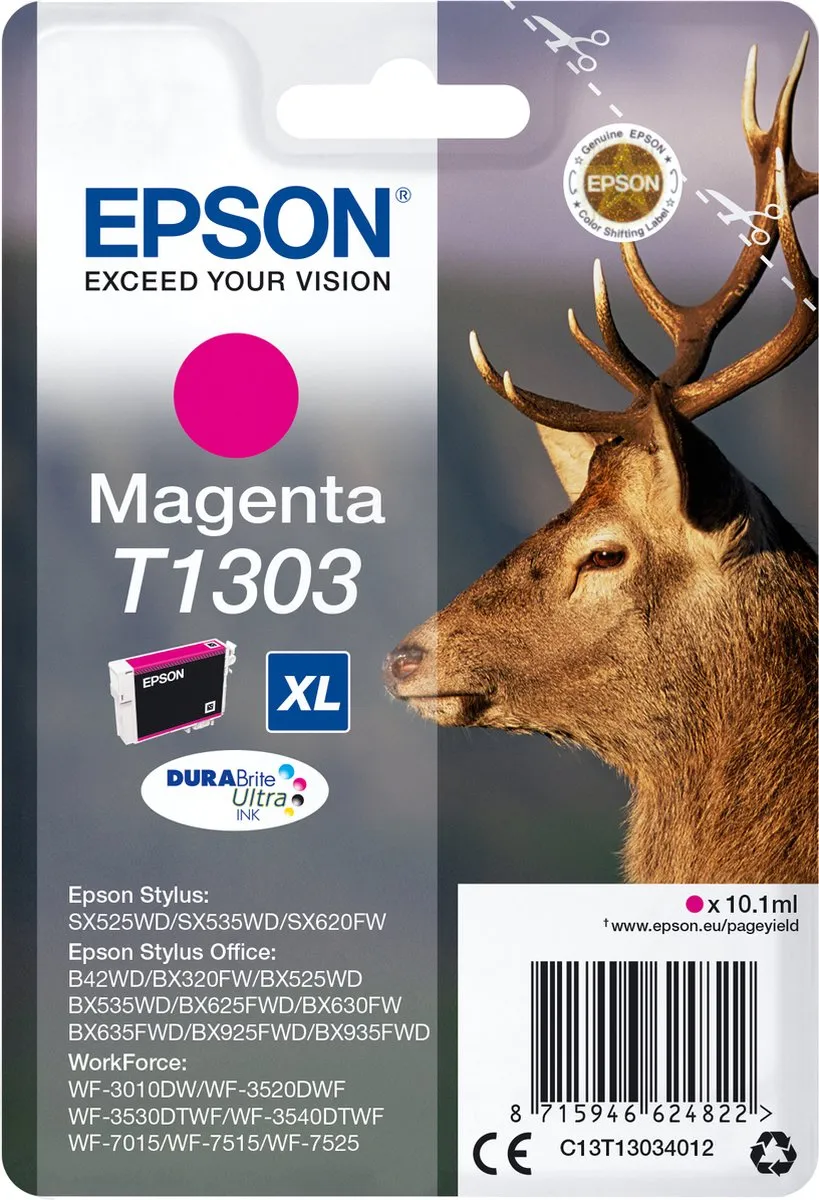 Epson T1303XL Magenta Inktcartridge - 10.1ml