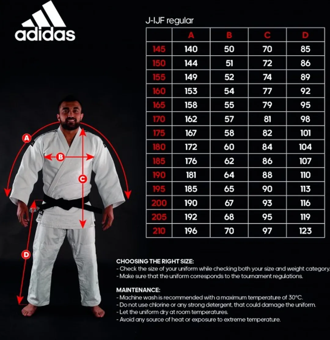 adidas Judopak Champion II IJF Unisex - Blauw Maat 200