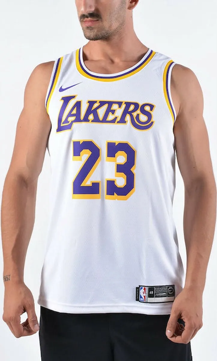 Nike Los Angeles Lakers LeBron James Jersey AA7101-111 - XXL Wit