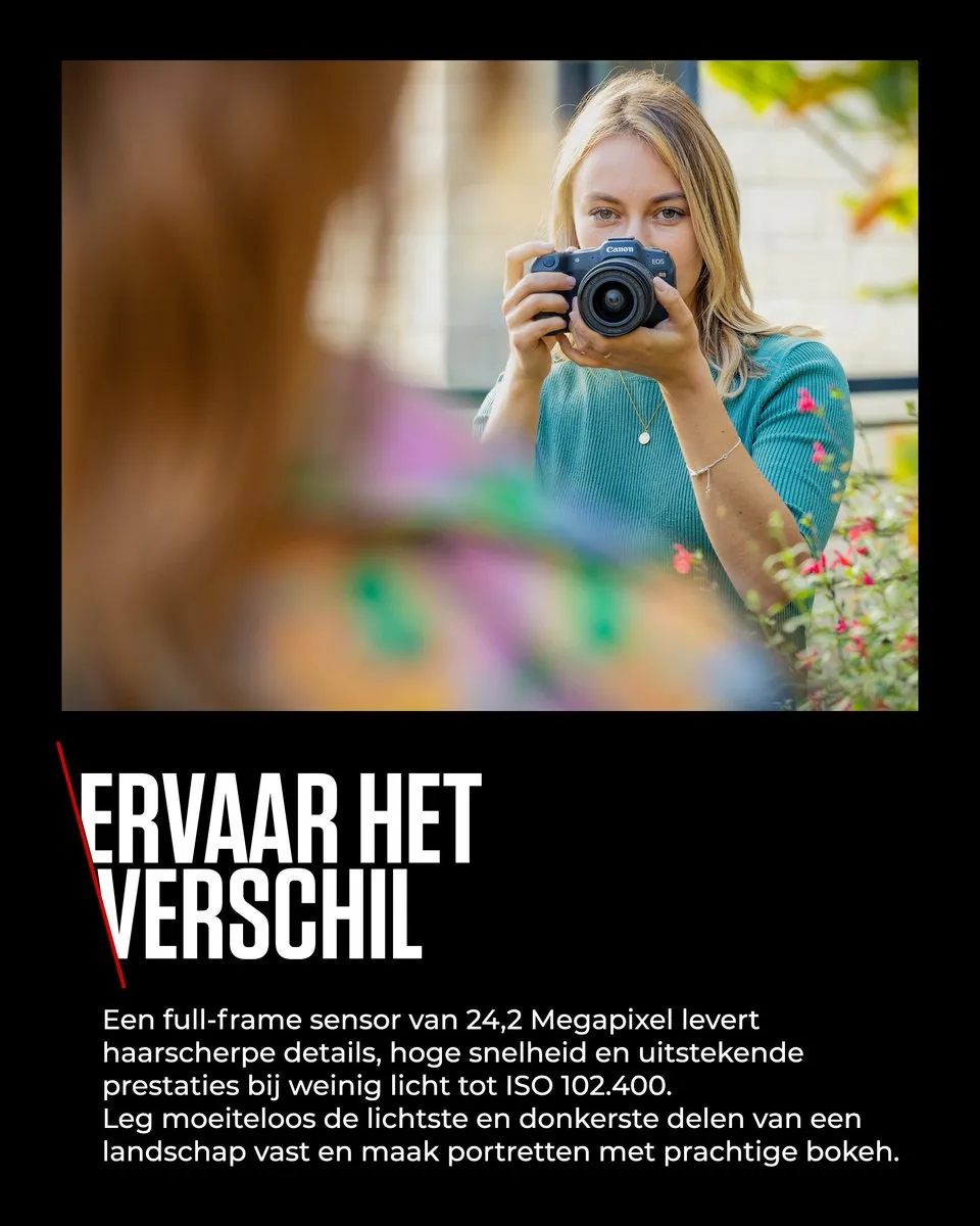Canon EOS R8 RF 24-50mm IS STM 24.2MP - 4K - Zwart