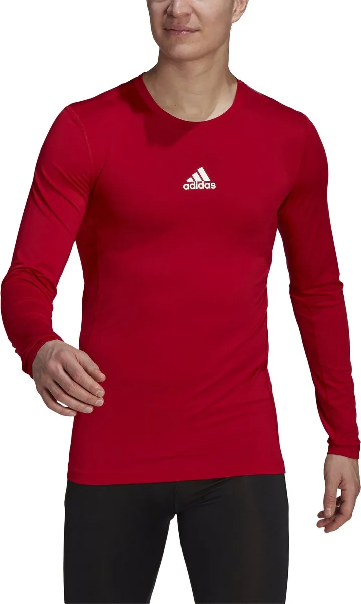 Adidas Techfit Long Sleeve Top GU7336 - Compressieshirt - XL - Rood