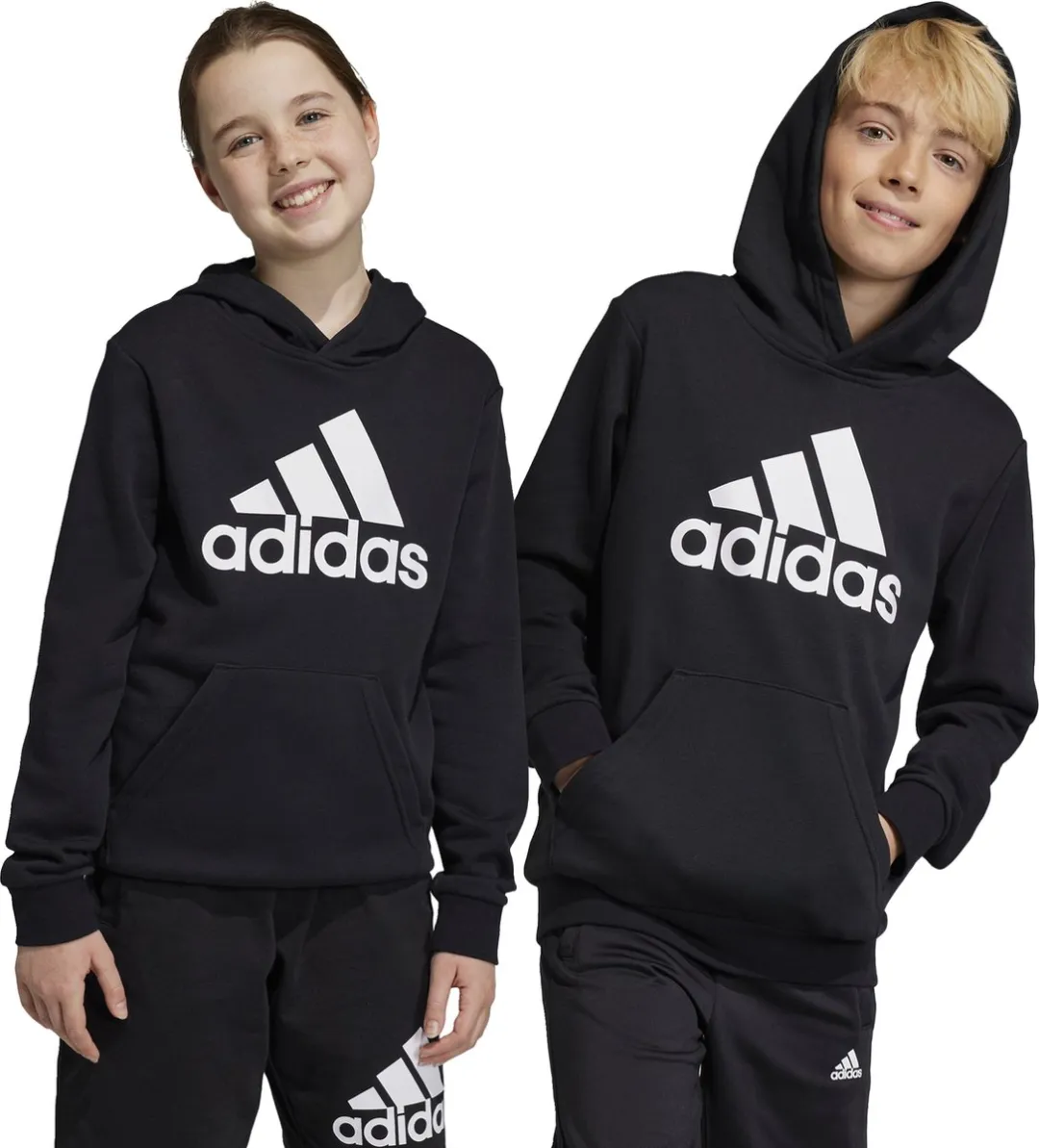 adidas Big Logo Essentials Hoodie - Kinderen 128 - Zwart