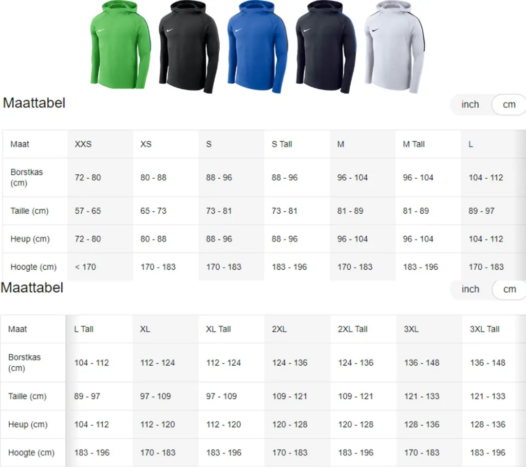Nike Academy 18 Sweater Met Kap - Geel M