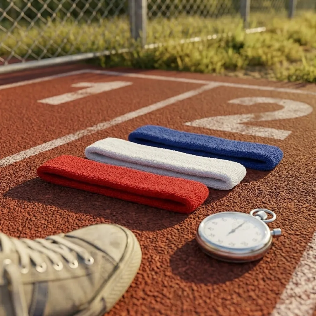 NuveX Sport Hoofdband Set 3-delig - Rood/Wit/Blauw