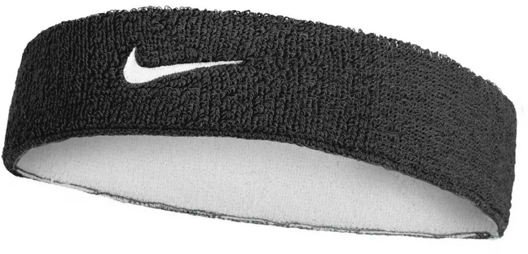 Nike Swoosh Classic Reversible Hoofdband - One Size - Zwart/Wit