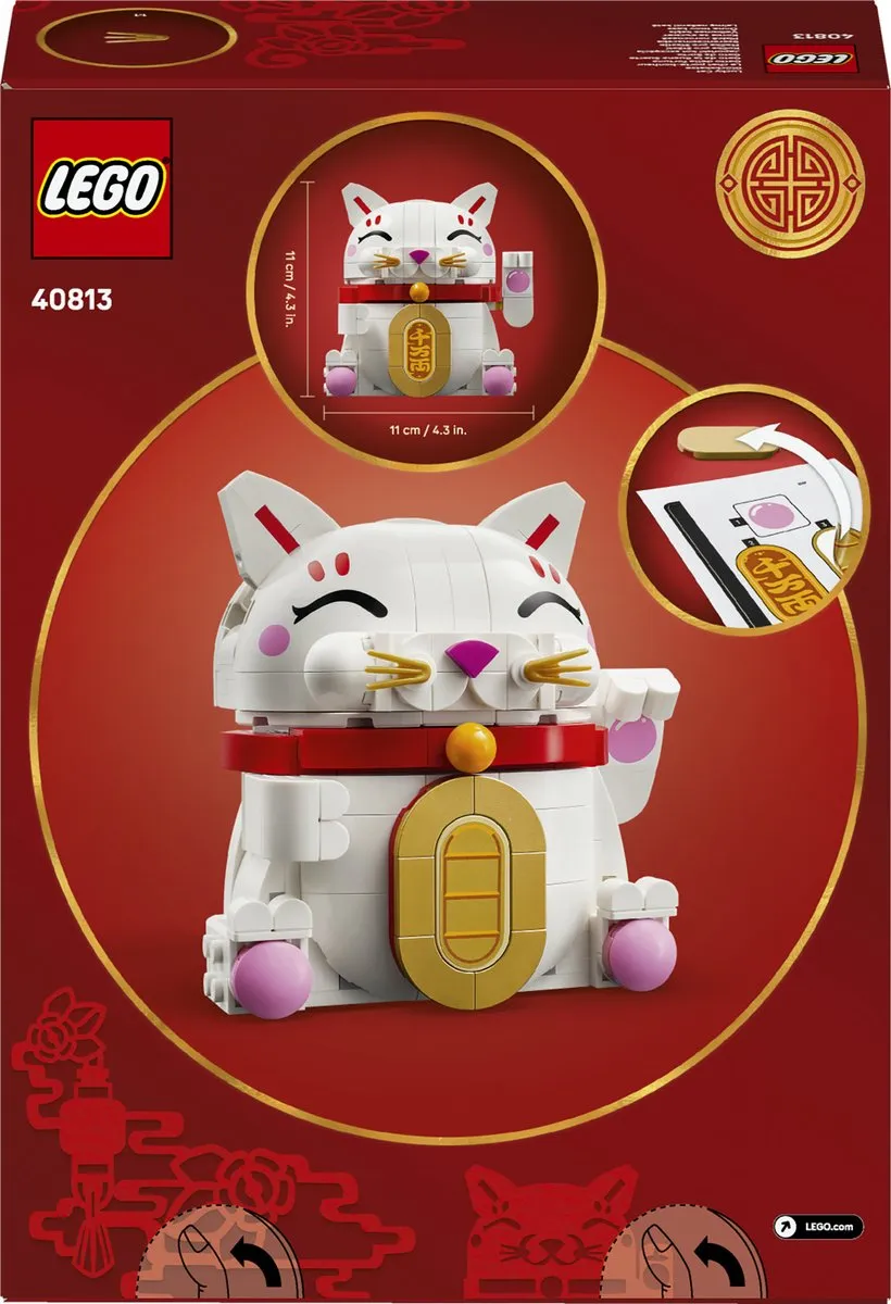 LEGO Chinees Nieuwjaar Gelukskatje 40813 - 280 Stukken - Wit