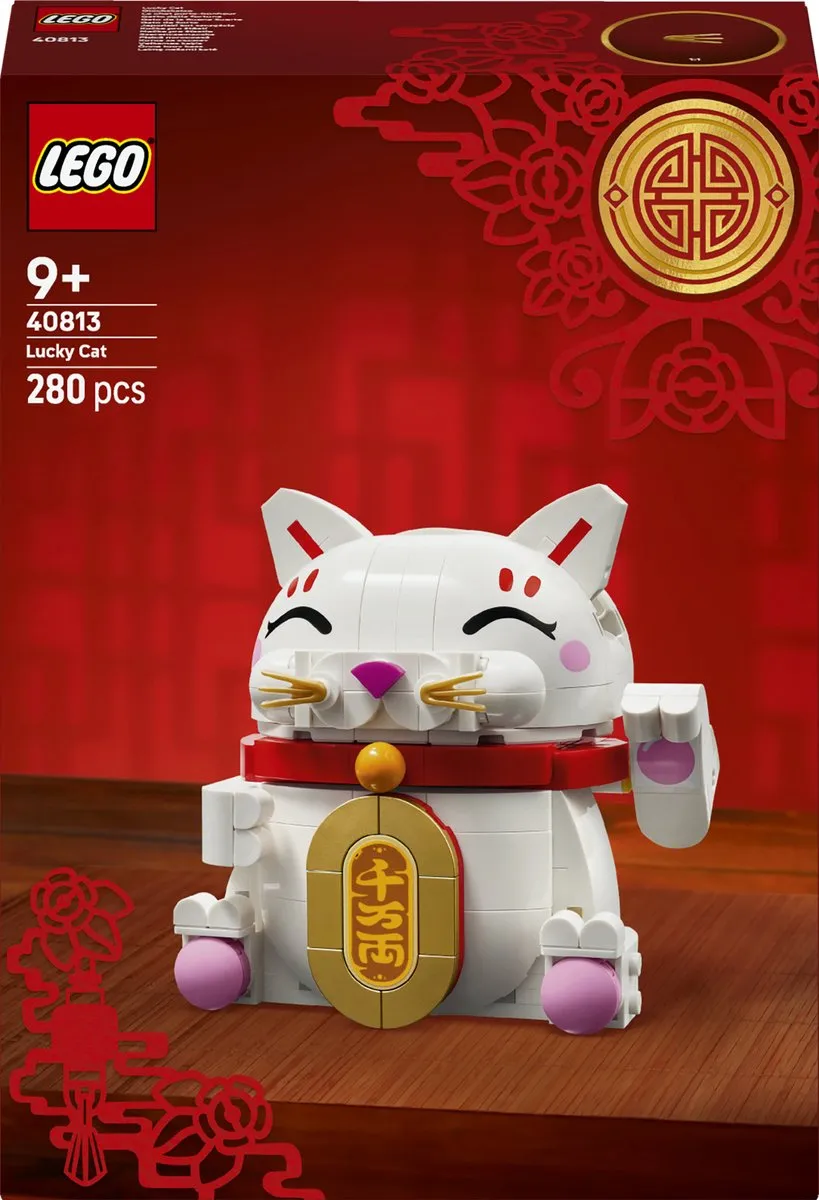 LEGO Chinees Nieuwjaar Gelukskatje 40813 - 280 Stukken - Wit