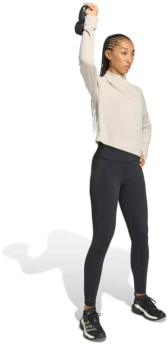 Adidas Train Essentials Minimal Branding Cover Up Sweatshirt - S