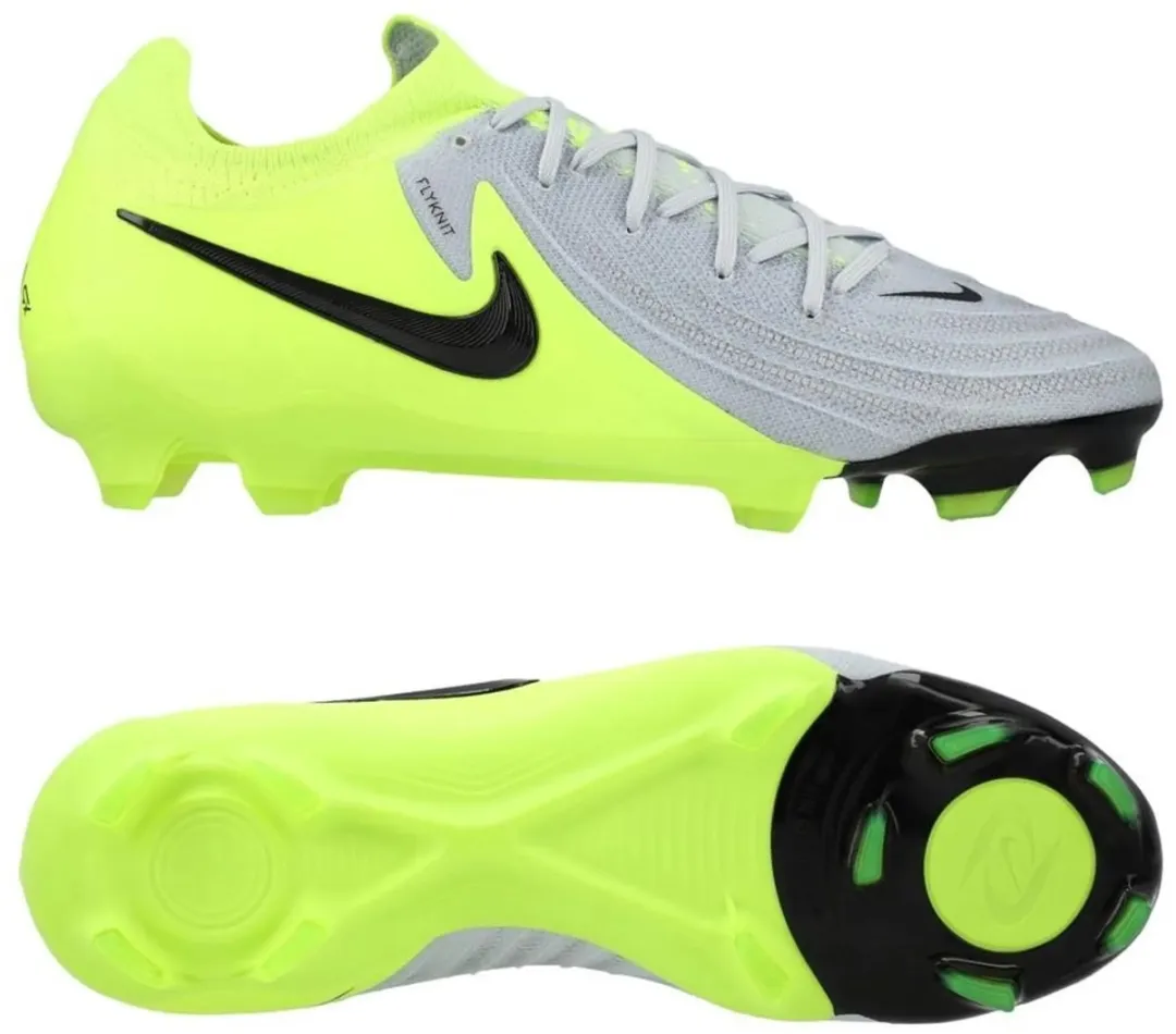 Nike Phantom GX II PRO FG Heren Voetbalschoenen - Grijs/Geel - afbeelding 6 van 6