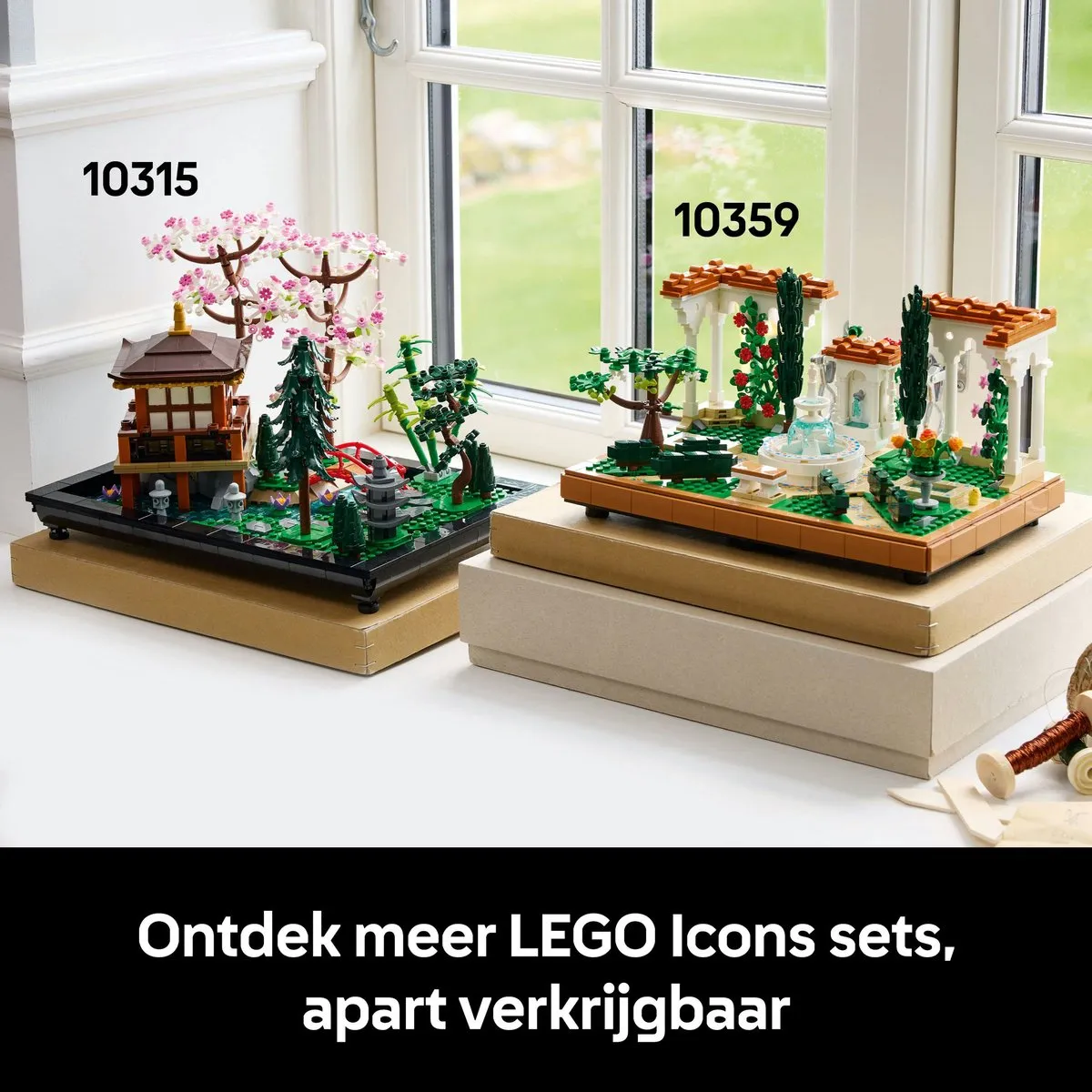 LEGO Icons Tuin met fontein 10359 - 1302 Stukken