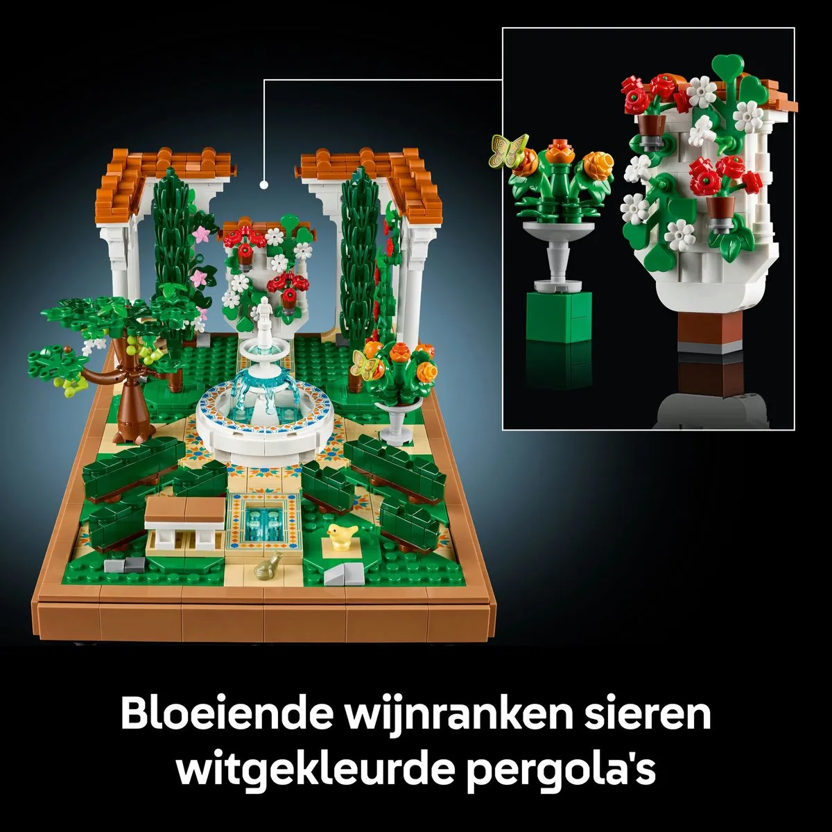 LEGO Icons Tuin met fontein 10359 - 1302 Stukken