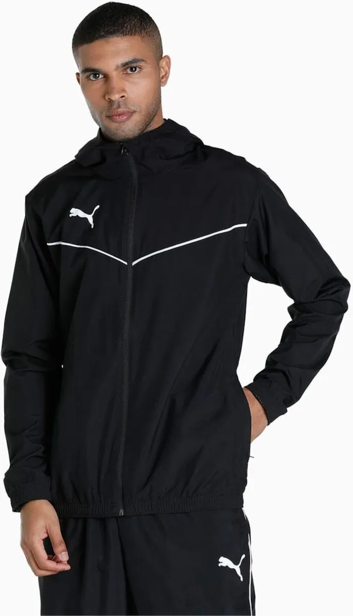 PUMA Teamrise Regenjas Junior 152 - Zwart