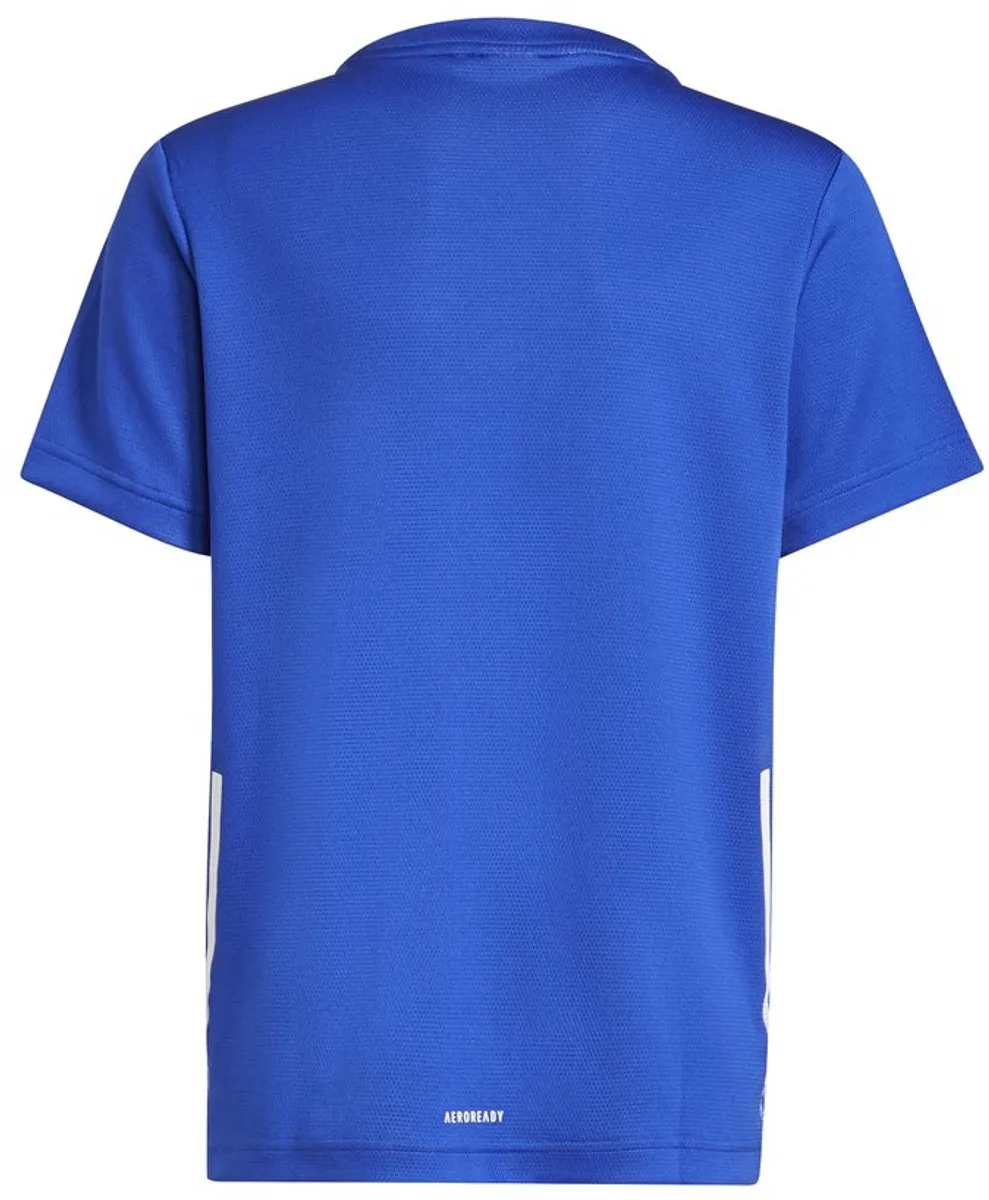 Adidas AEROREADY Tee Youth - Kinder T-shirt 128 - Blauw
