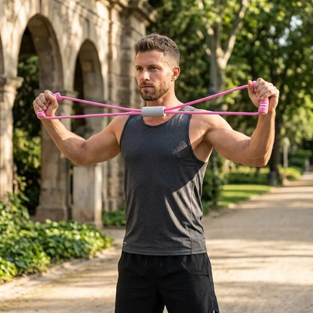 NUVEX Roze Fitness Weerstandsband 8 Vorm - 1 Stuk