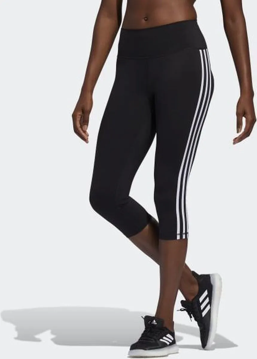 Adidas Believe This 2.0 3-Stripes Sportlegging Dames - S - Zwart/Wit