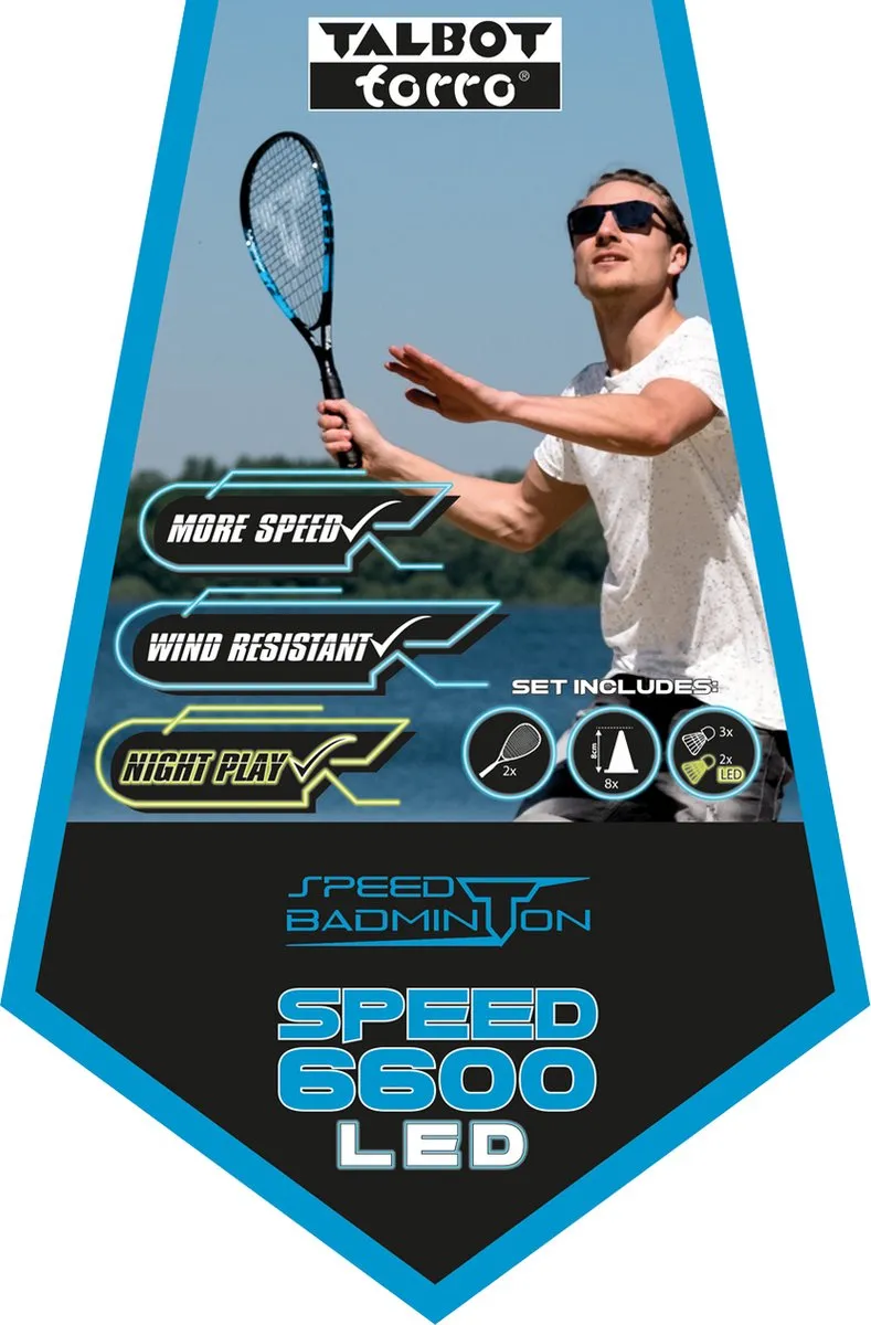 Schildkröt Speed 6600 Talbot Torro Speedbadminton Set - 10 Stuks - Multicolor
