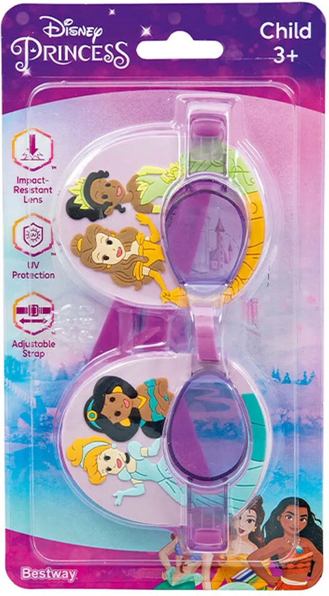 Bestway Kinderzwembril Siliconen Riem Prinsessen - Multicolor